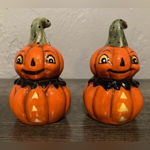 Johanna Parker Halloween Pumpkin Salt & Pepper Shakers
